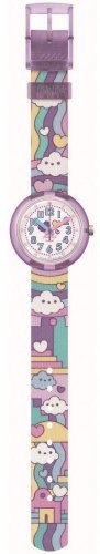 Swatch - Cloud Level, Plastic/Silicone - Fabric - Quartz Watch, Size 31.85mm FPNP136