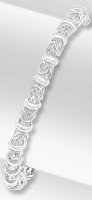 Guest and Philips - Sterling Silver - Byzantine with Rings Bracelet, Size 7.5" 20-70-011-7-5