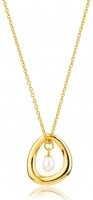 Claudia Bradby - This Too Shall Pass, Pearl Set, Yellow Gold Plated - Pendant CBNL0331GP