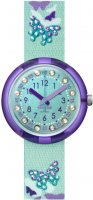 Swatch - Sparkling Butterfly, Plastic/Silicone - Fabric - Quartz Watch, Size 31.85mm FPNP100