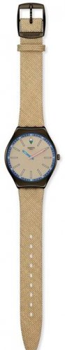 Swatch - Sunbaked Sandstone, Stainless Steel - Fabric - Quartz Watch, Size 38mm SYXM100