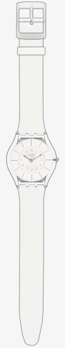 Swatch - White Classiness, Plastic/Silicone - Quartz Watch, Size 34mm SS08K102-S14
