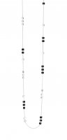 Georg Jensen - Aria, Black Onyx Set, Sterling Silver Necklace, Size 100cm