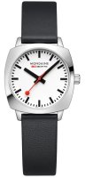 Mondaine - Petite Cushion Square, Stainless Steel - Faux Leather - Analogue Watch, Size 31mm MSL31110LBV
