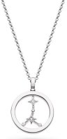 Kit Heath - Celeste Constellation, Cubic Zirconia Set, Rhodium Plated - Sterling Silver - Cancer Pendant, Size 18" 90471CAN