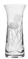 Royal Scot Crystal - Poppy Field, Glass/Crystal - Lily Vase, Size 23cm POPLILY