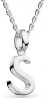 Kit Heath - Letter S, Rhodium Plated Necklace 9198RPS
