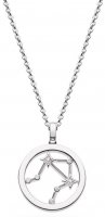 Kit Heath - Celeste Constellation, Cubic Zirconia Set, Rhodium Plated - Sterling Silver - Libra Necklace, Size 18" 90471LIB