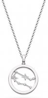 Kit Heath - Cekeste constellaion, Cubic Zirconia Set, Sterling Silver - Rhodium Plated - Gemini Neckalce 90471gem